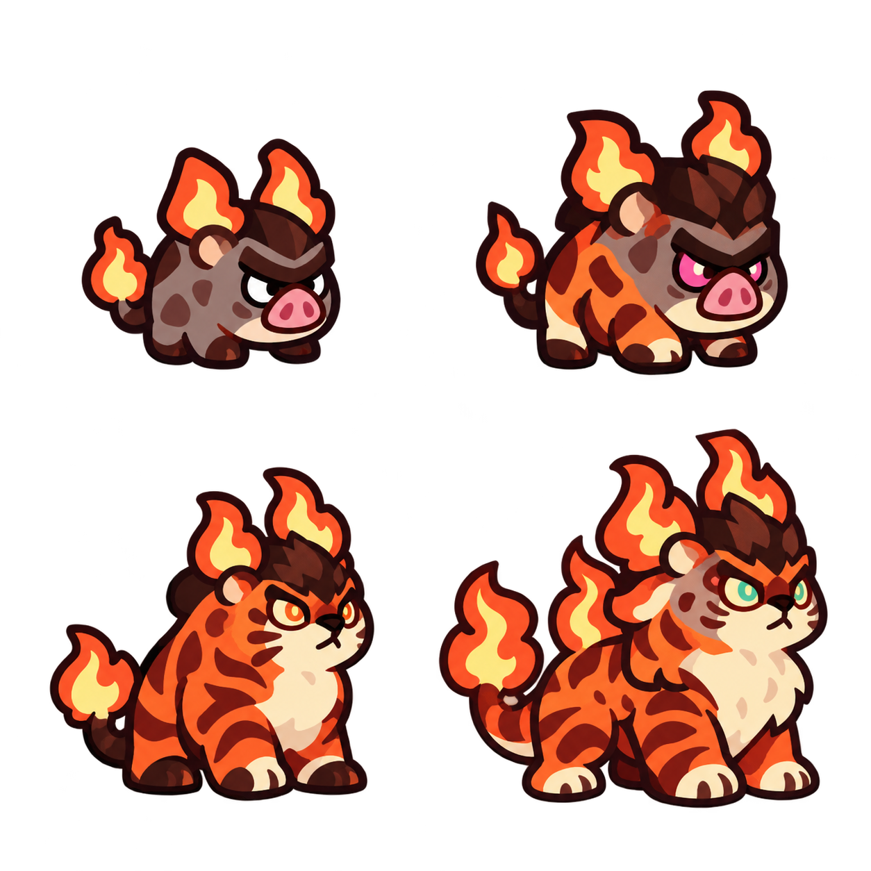熔岩泥猪 family sheet