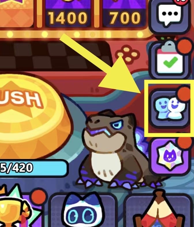 Open the Friends entry in the game interface