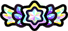 彩虹六芒星星级图标