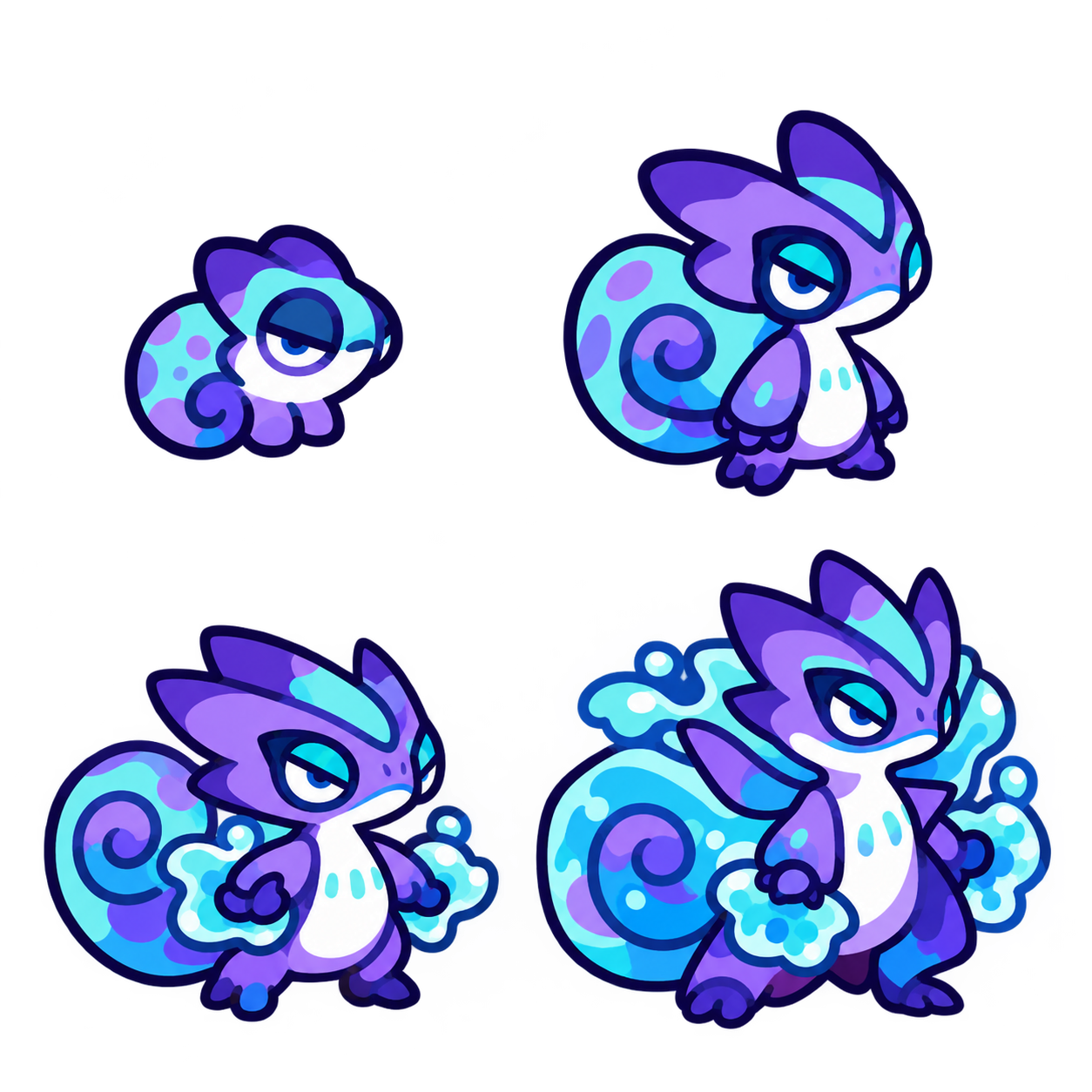 激流蜥蜴 family sheet