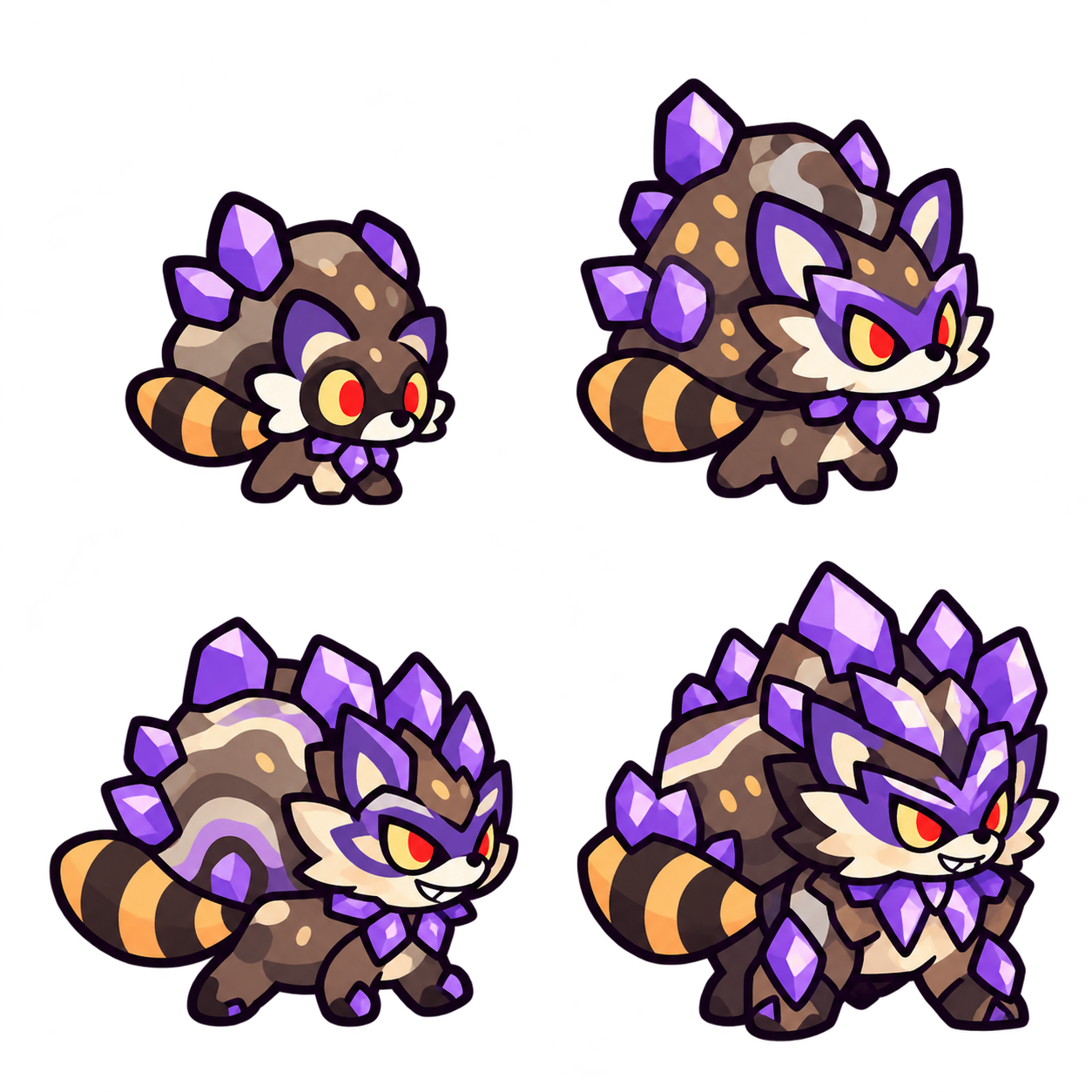 晶环浣熊 family sheet