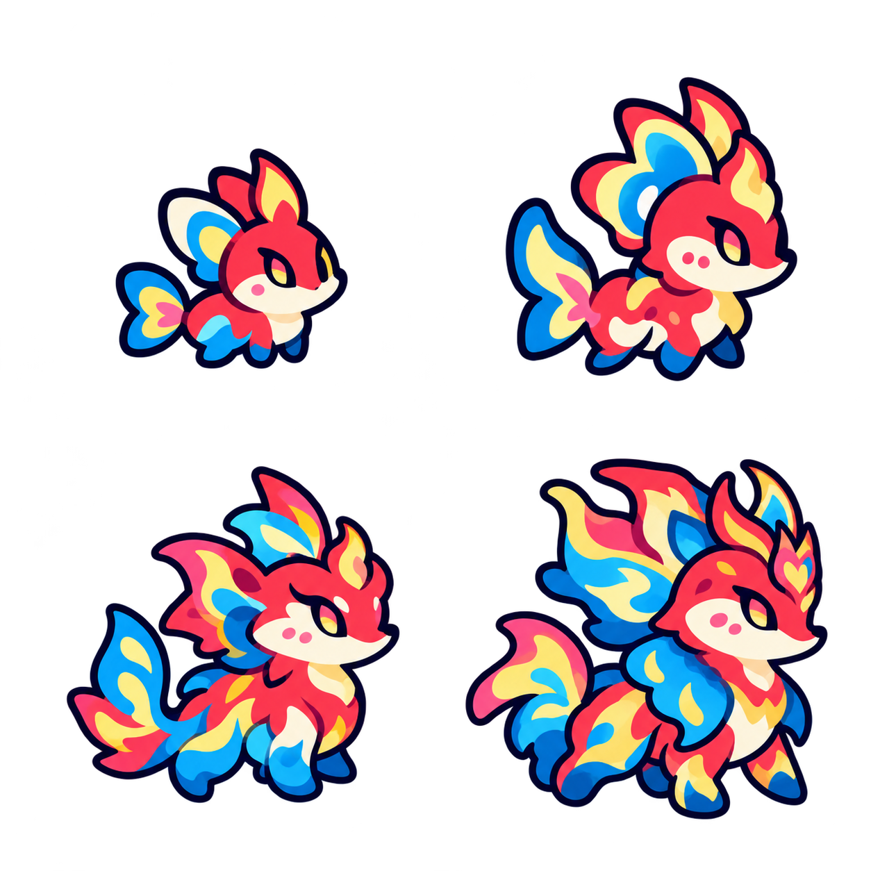 烈焰潮音狐 family sheet