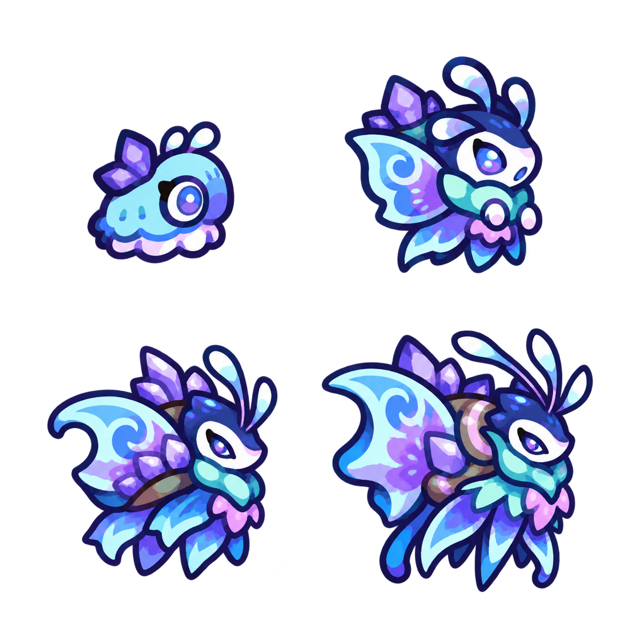 潋滟晶蝶 family sheet