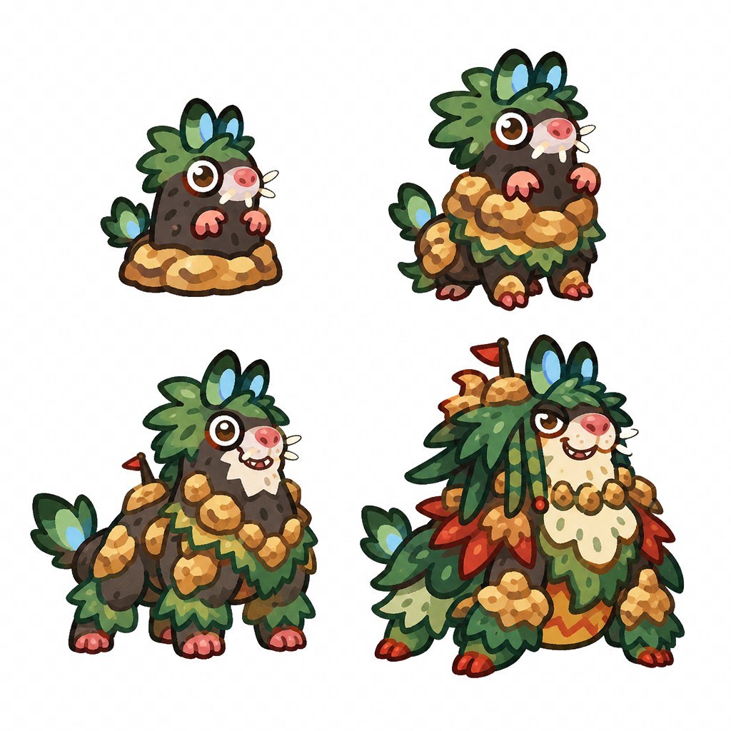 穴岩脊驼 family sheet
