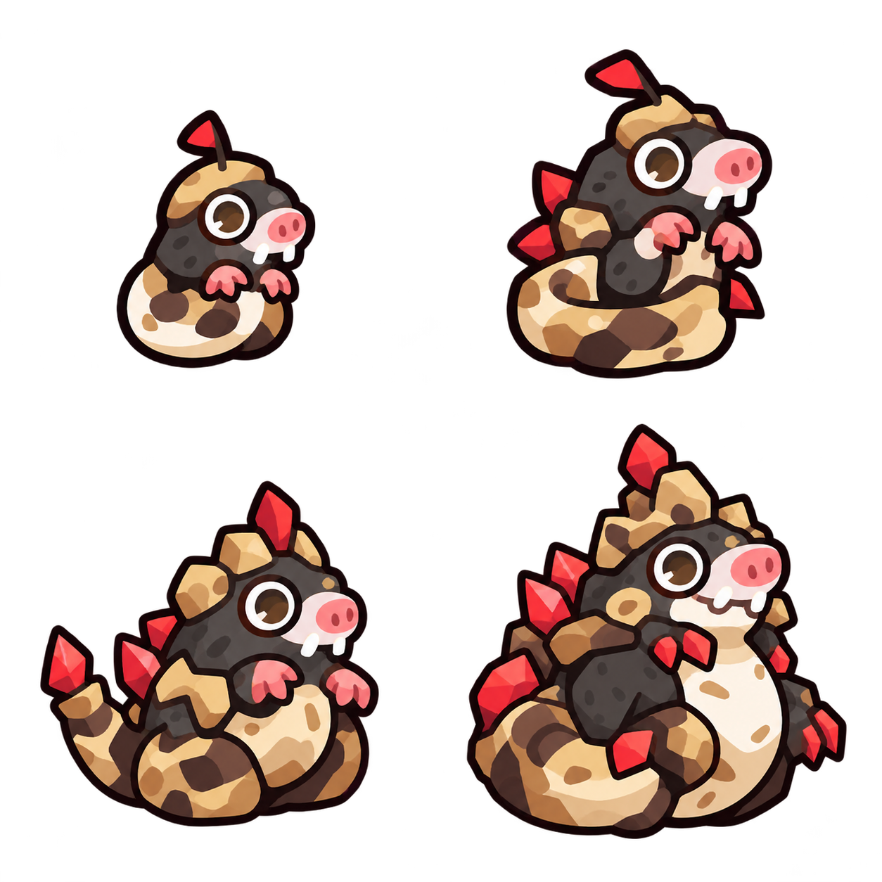 声岩铠蜥 family sheet