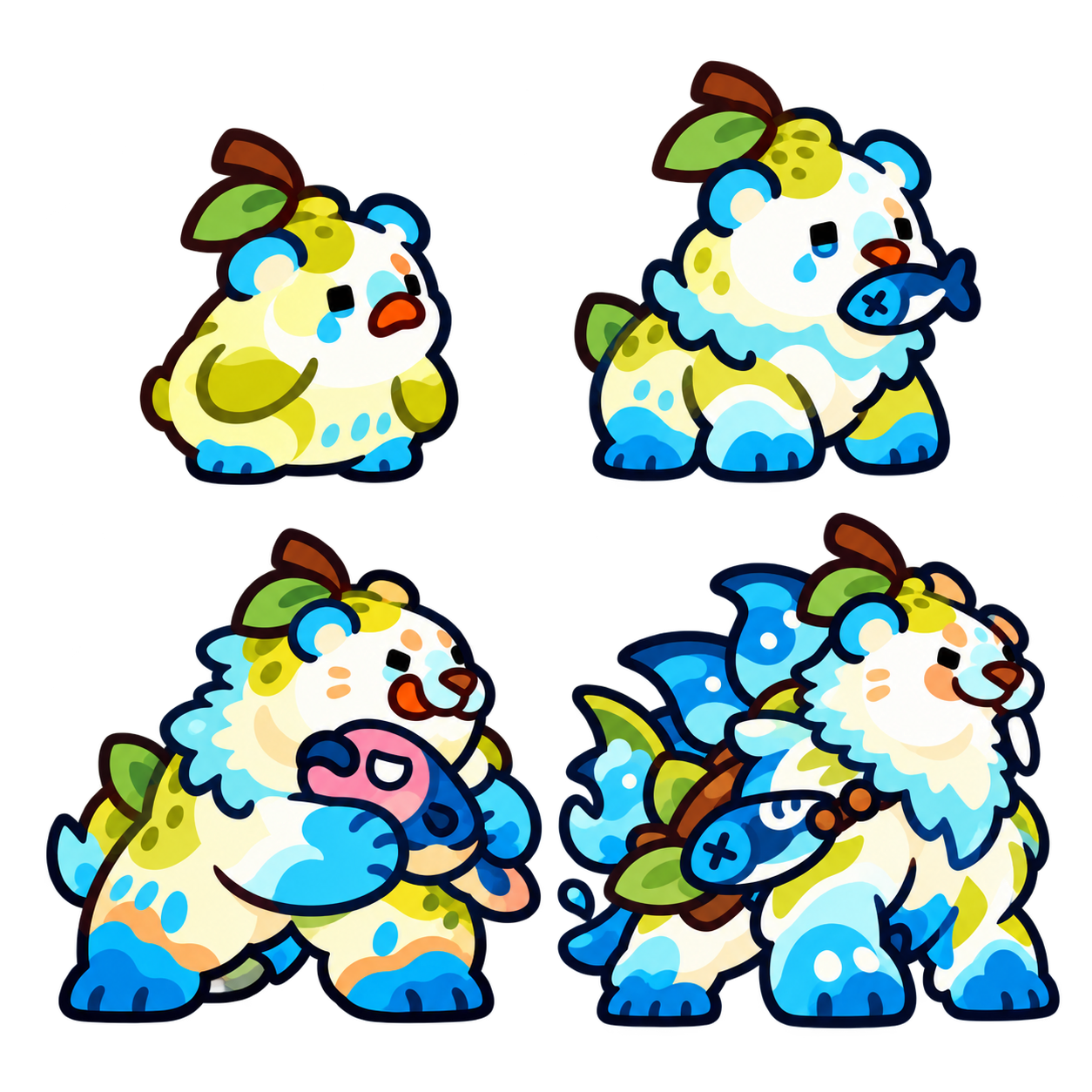 霜晶梨兽 family sheet