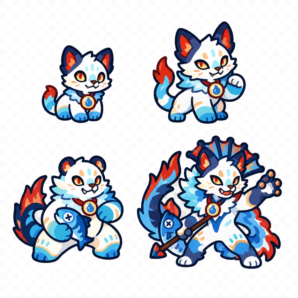 霜焰共生兽 family sheet
