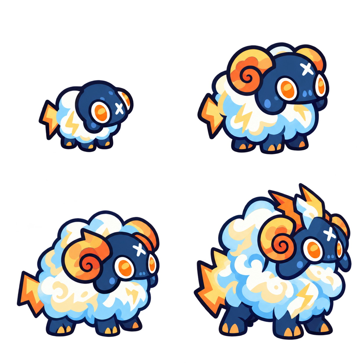雷电甲壳兽 family sheet