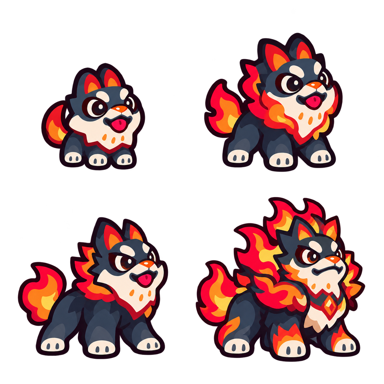 烬岩三头犬 family sheet