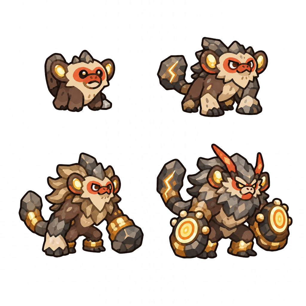 岩电灵猴 family sheet