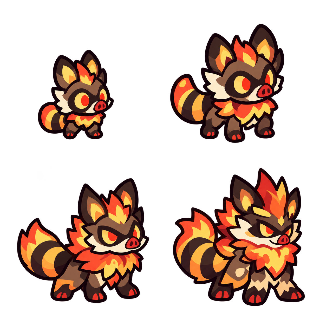 烬烤浣熊 family sheet