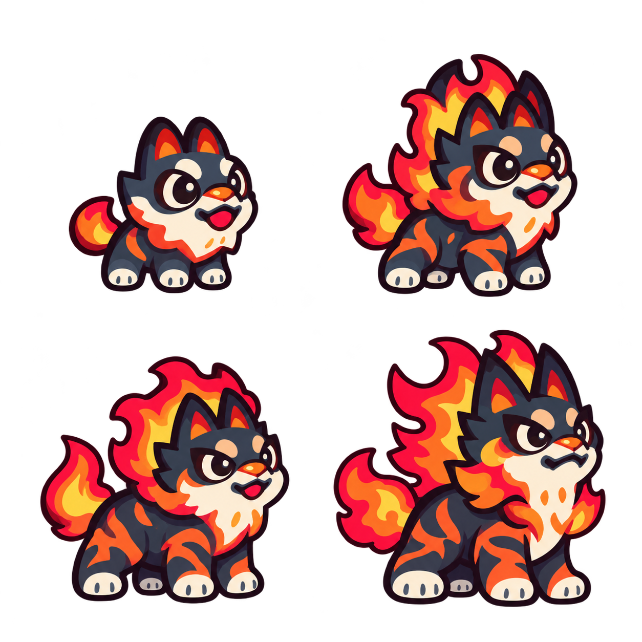 赤炼三头犬 family sheet
