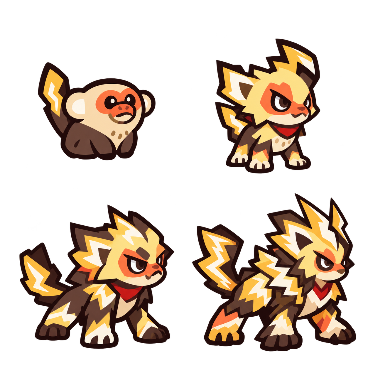 雷岩金身兽家族图