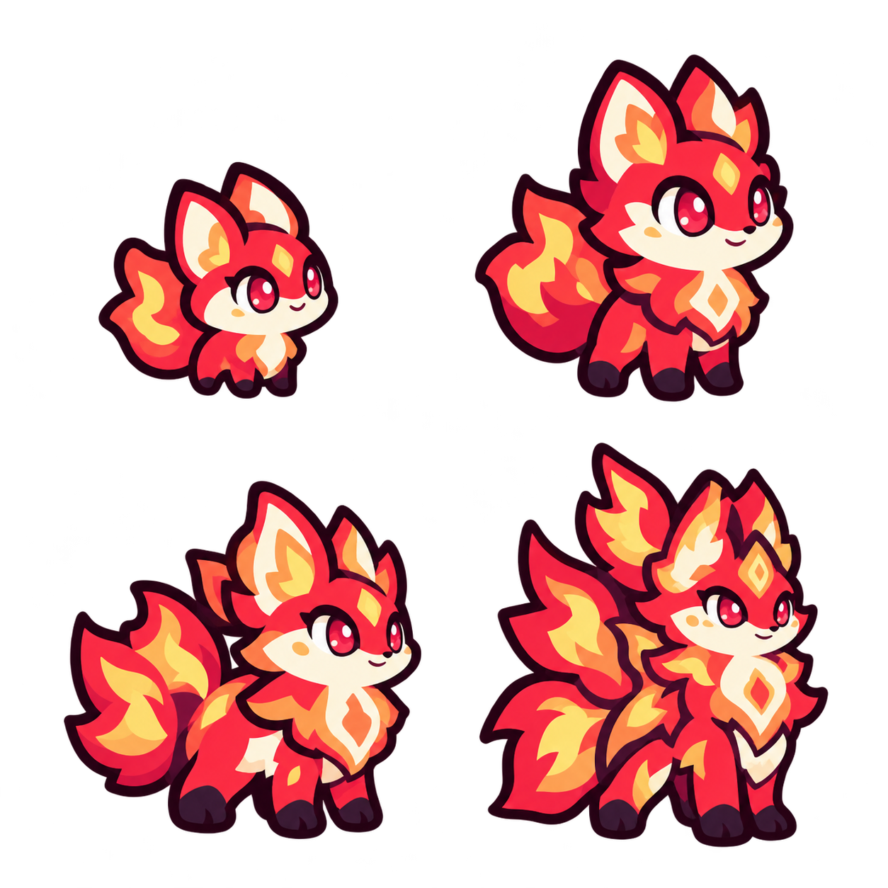 赤霄焰影狐 family sheet