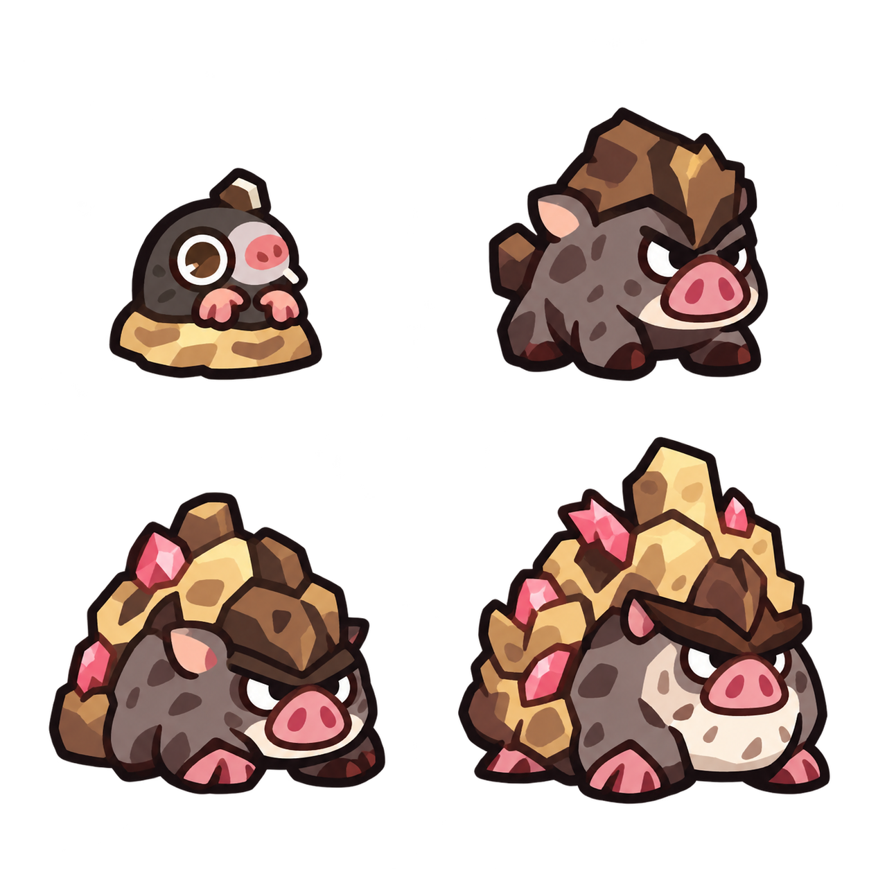 石甲地鼹 family sheet