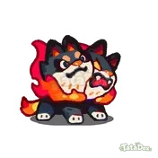 Pyrohound Eat animation preview